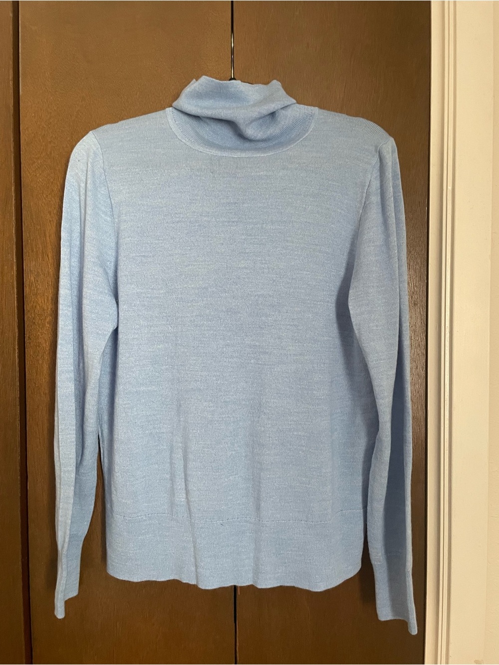 J. Crew Light Blue Women's Turtleneck Sweater